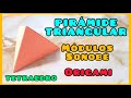 PIRAMIDE TRIANGULAR (Tetraedro) Origami Módulos de Sonobé / Aprendo en Casa