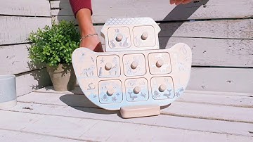 Beautiful wooden memory game with animals - MEMORY ARK
