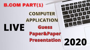 GUESS PAPER 2020OF COMPUTER LIVE CLASS-100%GUARANTEE-PAPER PRESENTATION