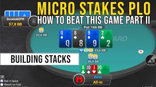 Building Stacks & CRUSHING The Game at MICRO STAKES Pot Limit Omaha screenshot 2