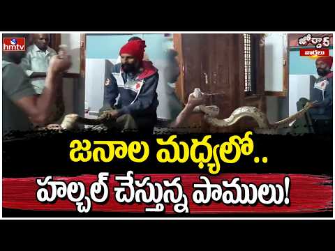 Jordar Varthalu : జనాల మధ్యలో హల్చల్ చేస్తున్న పాములు | hmtv - HMTVNEWS