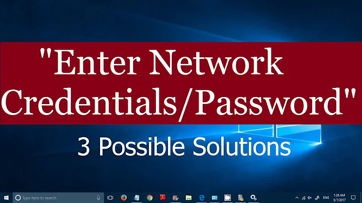 Disable ENTER NETWORK CREDENTIALS on Network Connections  Windows 10 (3 Possible Methods)