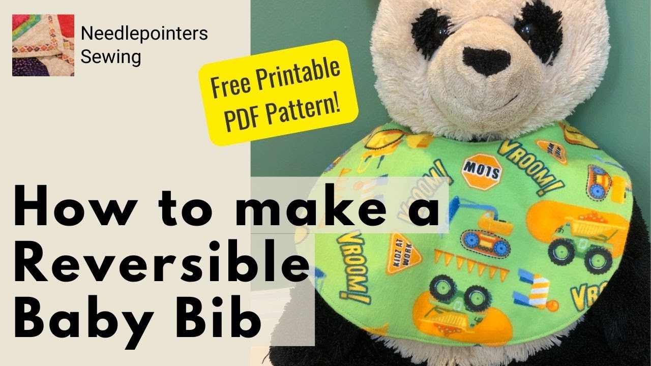 Sew a Reversible Baby Bib with This Free Printable Pattern