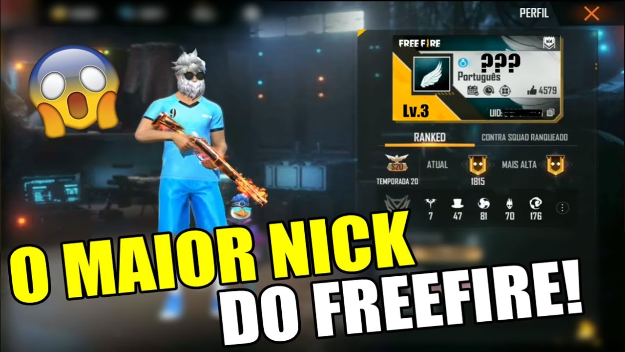 Vejam até o final haha #ff #nickfreefire #nickname #nick #freefire
