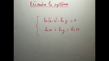 Système de 2 équations à 2 inconnues avec logarithmes - Terminale