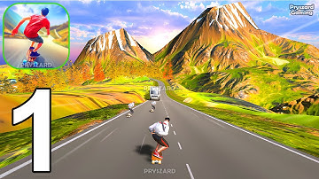 Downhill Racer - Gameplay Walkthrough Part 1 Level 1-9 (iOS, Android Gameplay)