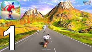 Downhill Racer - Gameplay Walkthrough Part 1 Level 1-9 (iOS, Android Gameplay) screenshot 1