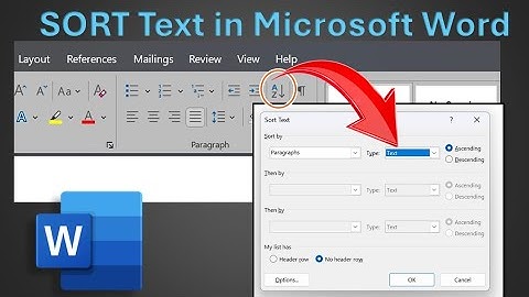 How to sort a text in alphabetical order in Microsoft Word|Sort table , dates and numbers in word