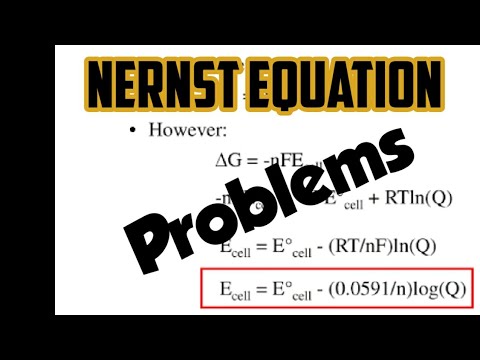 Nernst Equation Problems | Lecture 7 | class 12 - YouTube