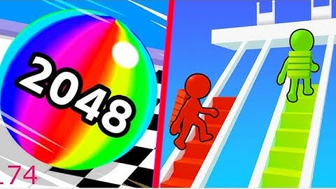 Part 1- Ball Run 2048 vs Bridge Race 💥 Ultimate Merge & Build Challenge | Satisfying Gameplay 2025