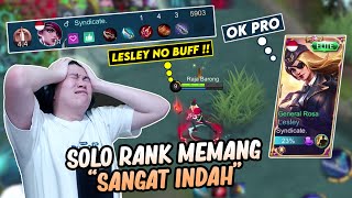 MAEN SOLO RANK, UDAH DIBILANG GW HYPER MASIH AJA TETEP PICK LESLEY!! PINTERNYA NATURAL BOY!!