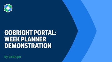 GoBright Smart Workplace Solutions // Week Planner -- Demonstration Video