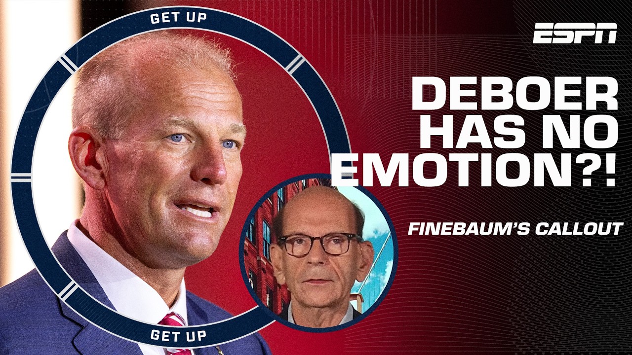 Is Kalen DeBoer AI GENERATED? 😳 Paul Finebaum calls out Alabama's HC for showing NO EMOTION | Get Up