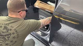 Install Hansshow Illuminated Door Sills for Tesla Model Y