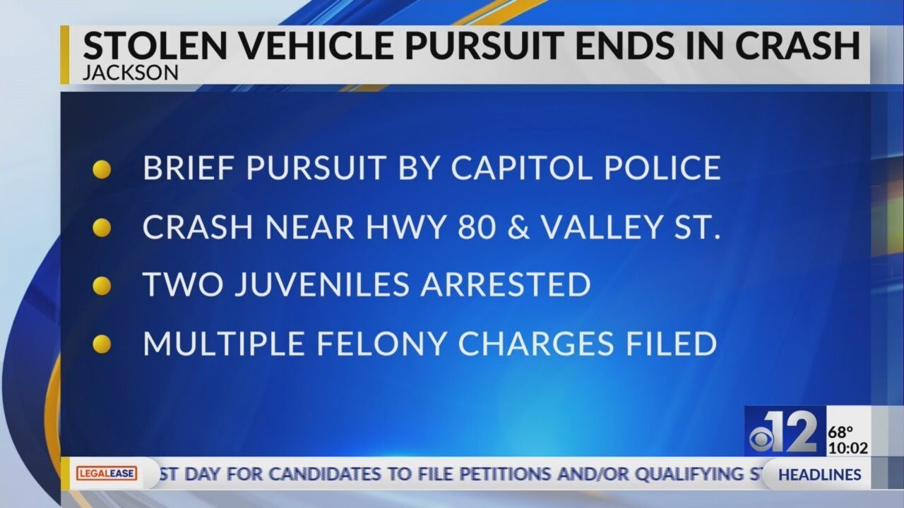 Two juveniles arrested after chase in Jackson - YouTube