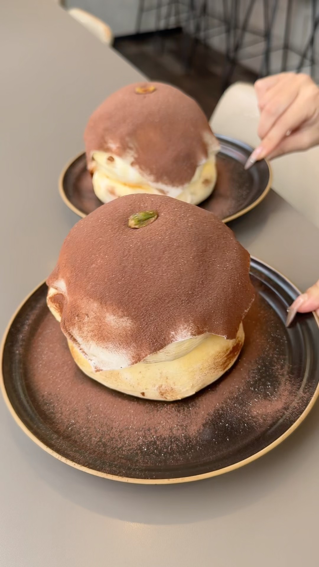 ▷MOCHICO◁ PF必読様　確認用 Super Fluffy Dubai Chocolate Mochi Pancakes! #FukuokaGourmet