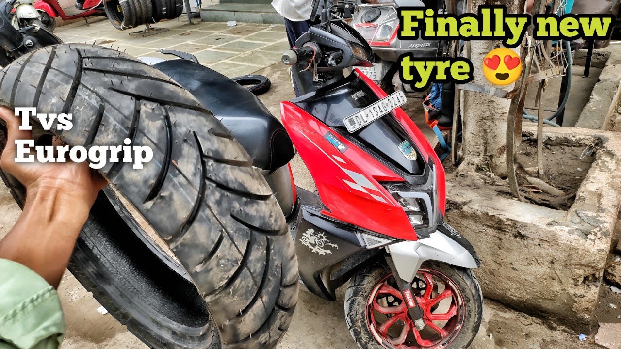 Finally betaal ka new tyre change karwa diya 😘 | best tyre for ntorq race xp