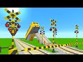 railway railroad crossing trains Minecraft 【踏切アニメ】1hまとめ001