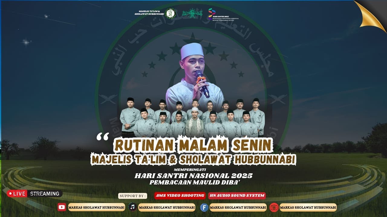 📡  RUTINAN  Majelis Talim & Sholawat HUBBUn Nabi YANG DI PIMPIN OLEH ( GUS NAJIBUL FAHMI )
