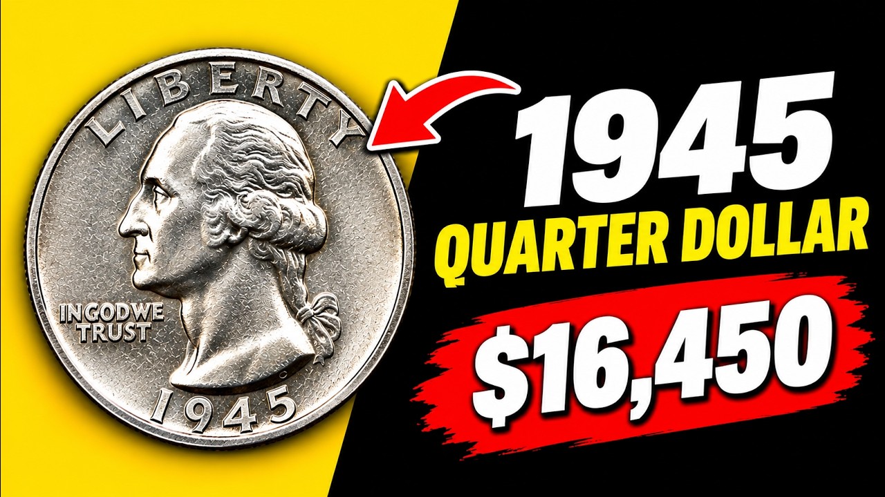 The 1945 Silver Quarter Worth Over $16,450! (Look for the Doubled
