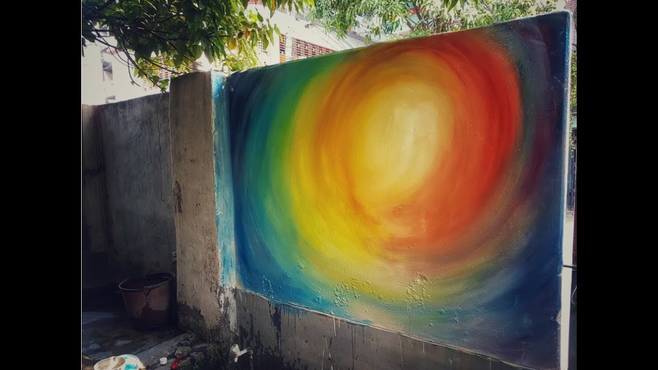 HOW TO CREATE A WALL PAINTING EASY TECHNIQUES 2019 YouTube