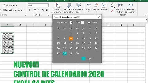 DTPicker o Calendario Excel 2020 64 bits