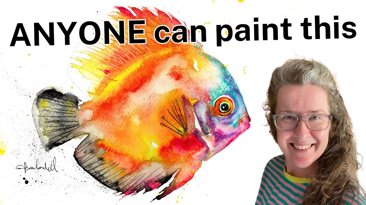 Anyone Can Paint This Watercolor Fish (Easy Beginner Tutorial) - YouTube