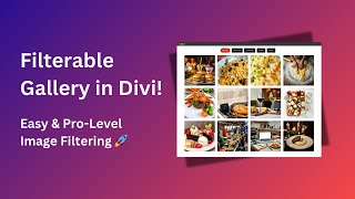 Divi Toque Filterable Gallery - Show Relevant Images Based on Selected Filter