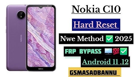 Nokia C10 Ta-1342 Hard Reset & Frp Bypass/Remove Google Account 100% Working 💯✅️