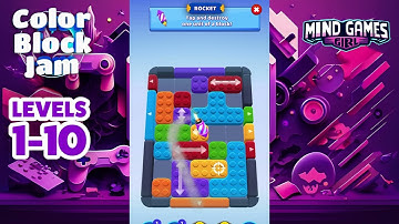Color Block Jam Levels 1 - 10 solution walkthrough gameplay.