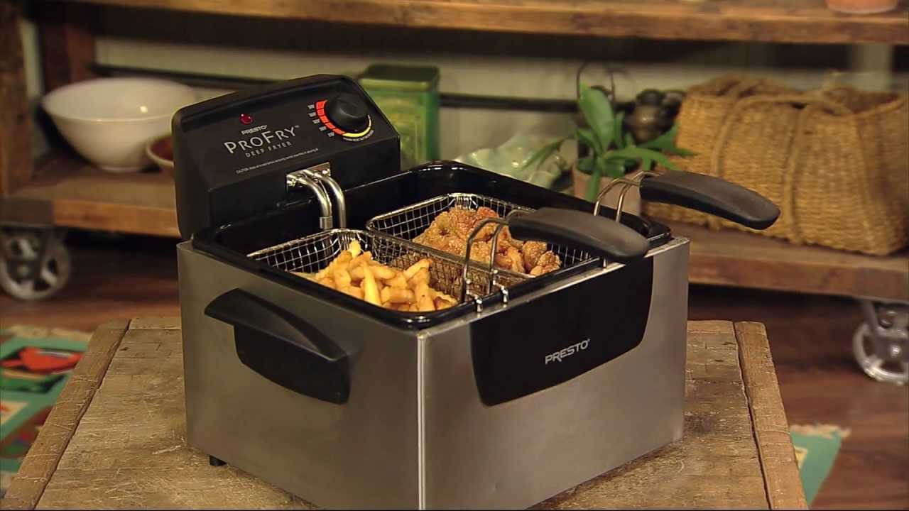 Presto Stainless Steel Dual Basket Deep Fryer Figi's Gifts YouTube