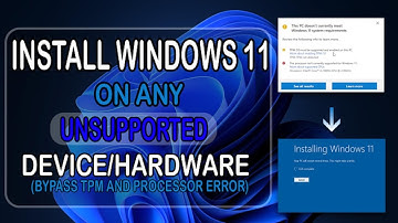 How To Install Windows 11 On Unsupported CPU & TPM (1.2,2.0) | (Easiest Method)