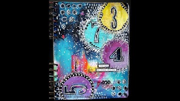 Art Journaling Youtube Hop - mixed media art journal page