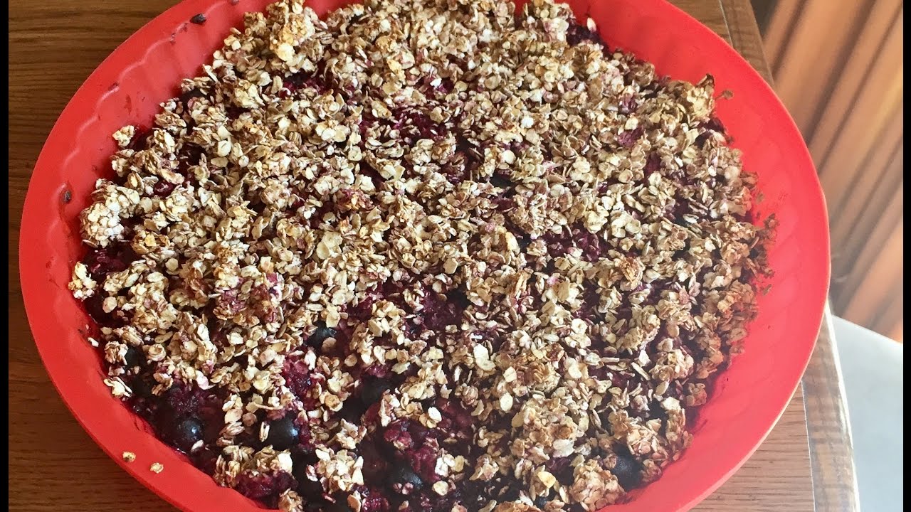 Vegan recipe! Berry Cobbler no sugar, no oil, no flour, very yummy YouTube