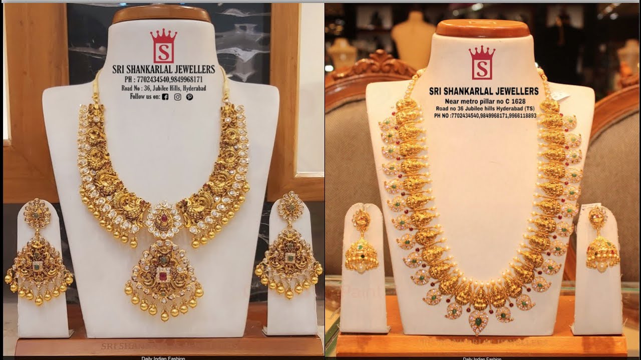 Latest Gold Bridal Long Haram Designs 