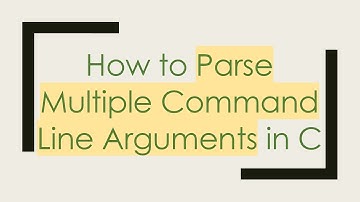 How to Parse Multiple Command Line Arguments in C