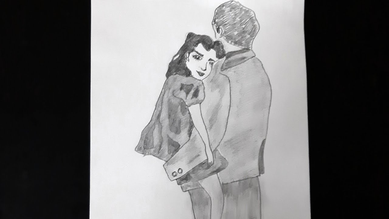 How To Draw A Father Daughter Duo / 5 Minutes Art / Easy Drawing In Lockdown