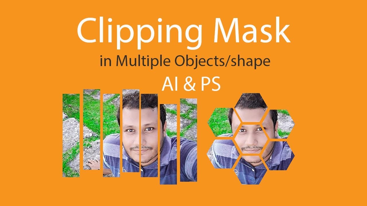 Multiple Objects clipping mask in AI & PS - YouTube