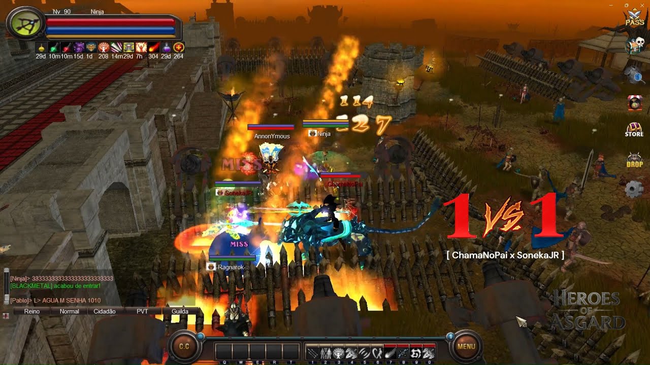 WYD Heroes Of Asgard - X1 ChamaNoPai x SonekaJR VALENDO 2k DONATE.