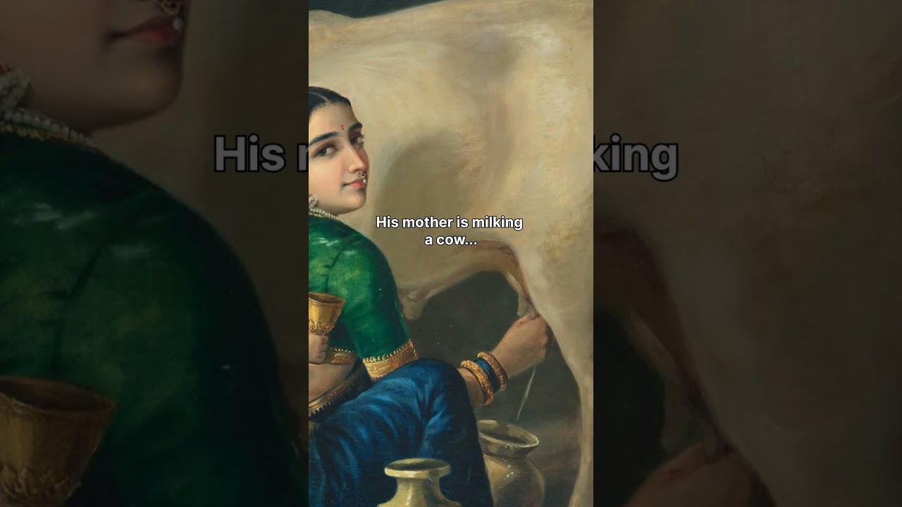 Yashoda and Krishna" by Raja Ravi Varma. 