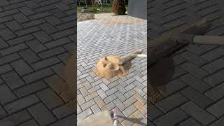 Satisfying sand filling ASMR 💆 #construction #hardscape #satisfying #diy