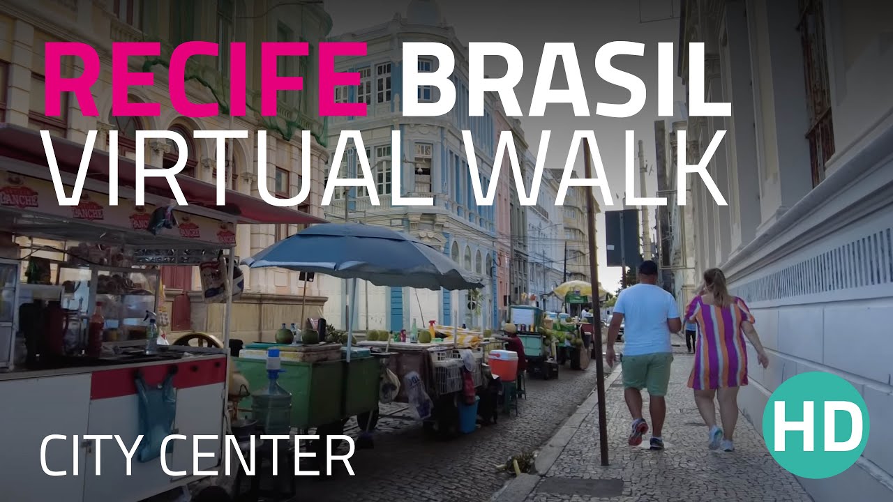 🇧🇷 Recife Brazil Revealed: A Virtual Walking Tour | Cityscape & Market Charms