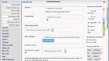 Hướng dẫn sử dụng NukeViet 4 - Quản trị Module New, tin tức
