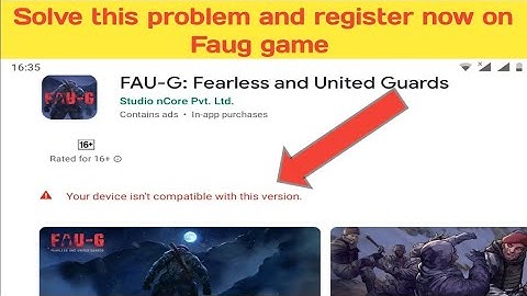 faug pre registration problem solved Fix your device isn