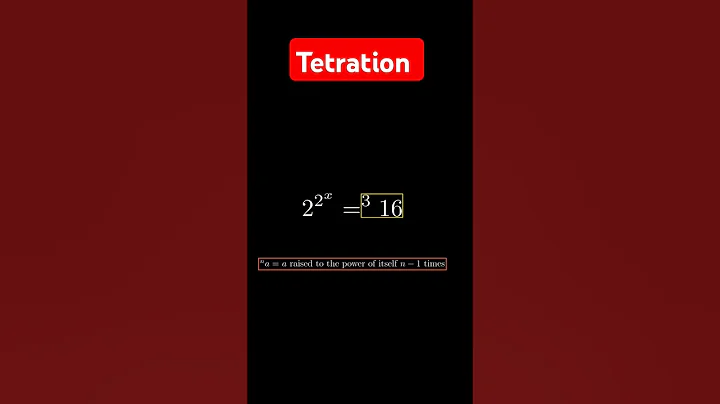 Tetration equation solved#mathshorts