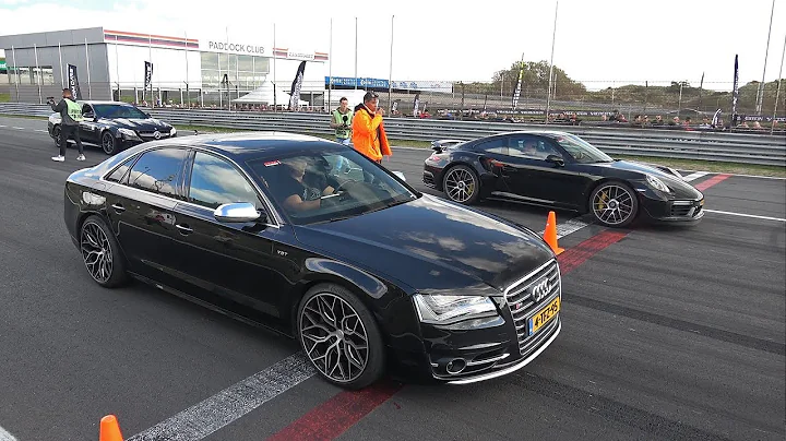 700HP Audi S8 D4 Quattro 4.0 TFSI V8T with Milltek vs Porsche 991 Turbo S