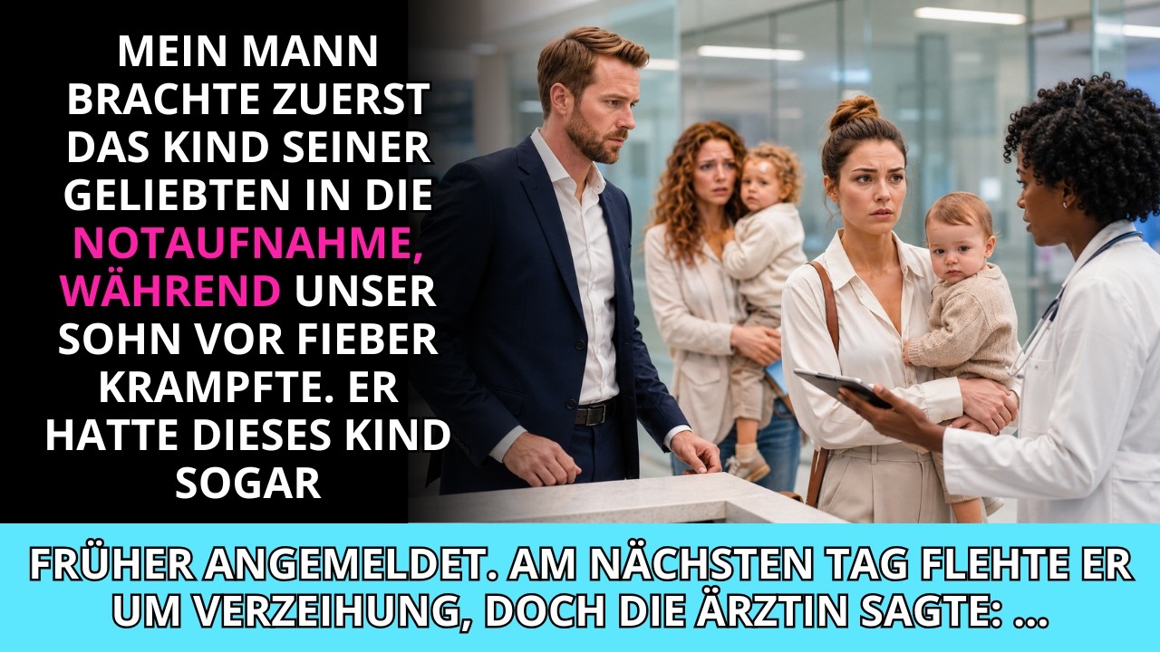 Er meldete zuerst den Sohn seiner Geliebten an, während unser eigenes Kind von hohem Fieber geschüttelt wurde.