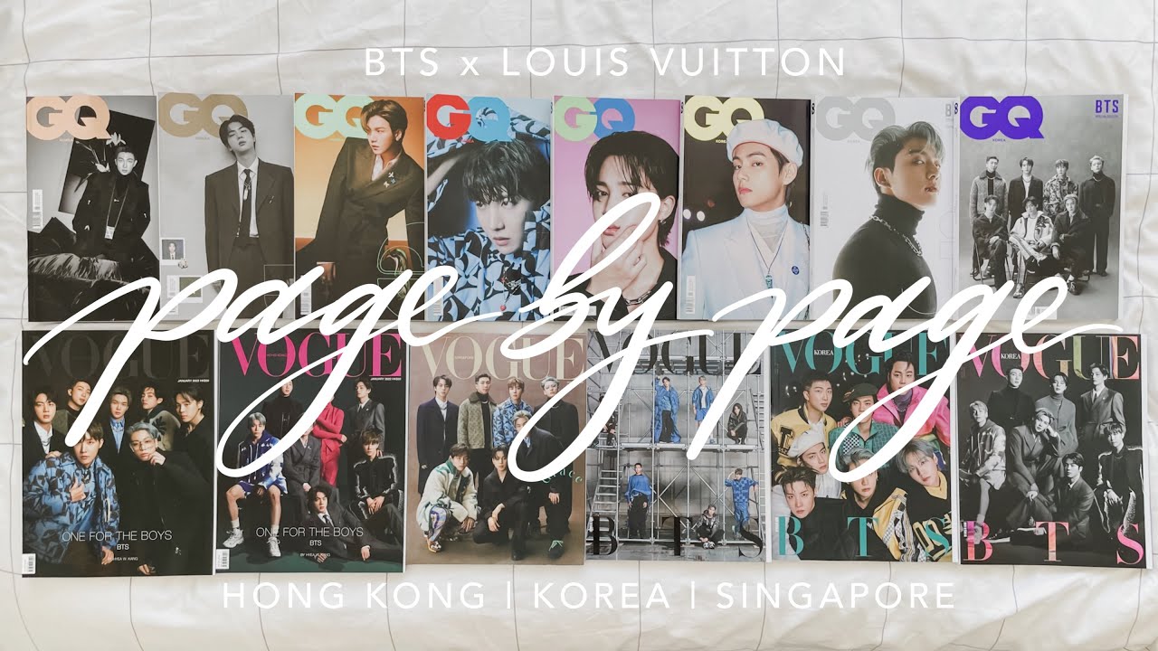 BTS 방탄소년단 LOUIS VUITTON GQ & VOGUE KOREA HONG KONG SINGAPORE JAN 2022