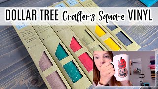 NEW Dollar Tree Crafter's Square Vinyl | Project, Test \& Review!
