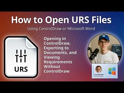 How to Open URS Files (ControlDraw User Requirement Specifier)